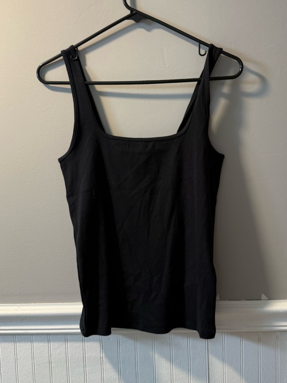 Abercrombie black ribbed tank Medium